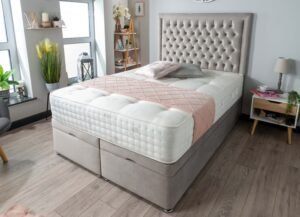SAFFRON BUMPER CHESTERFIELD OTTOMAN BED