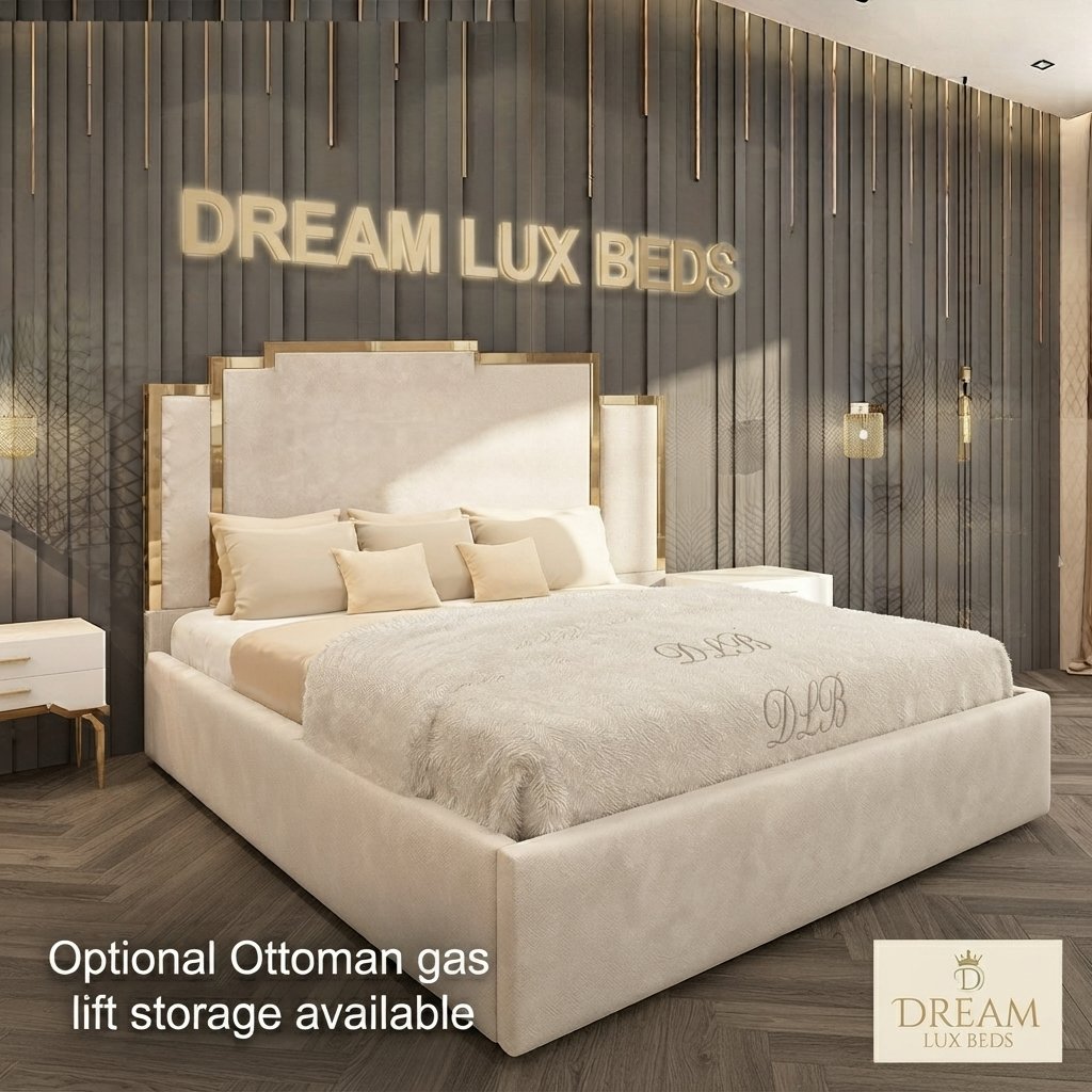 2026 Golden Crown Bed with Optional Ottoman Storage - Image 2