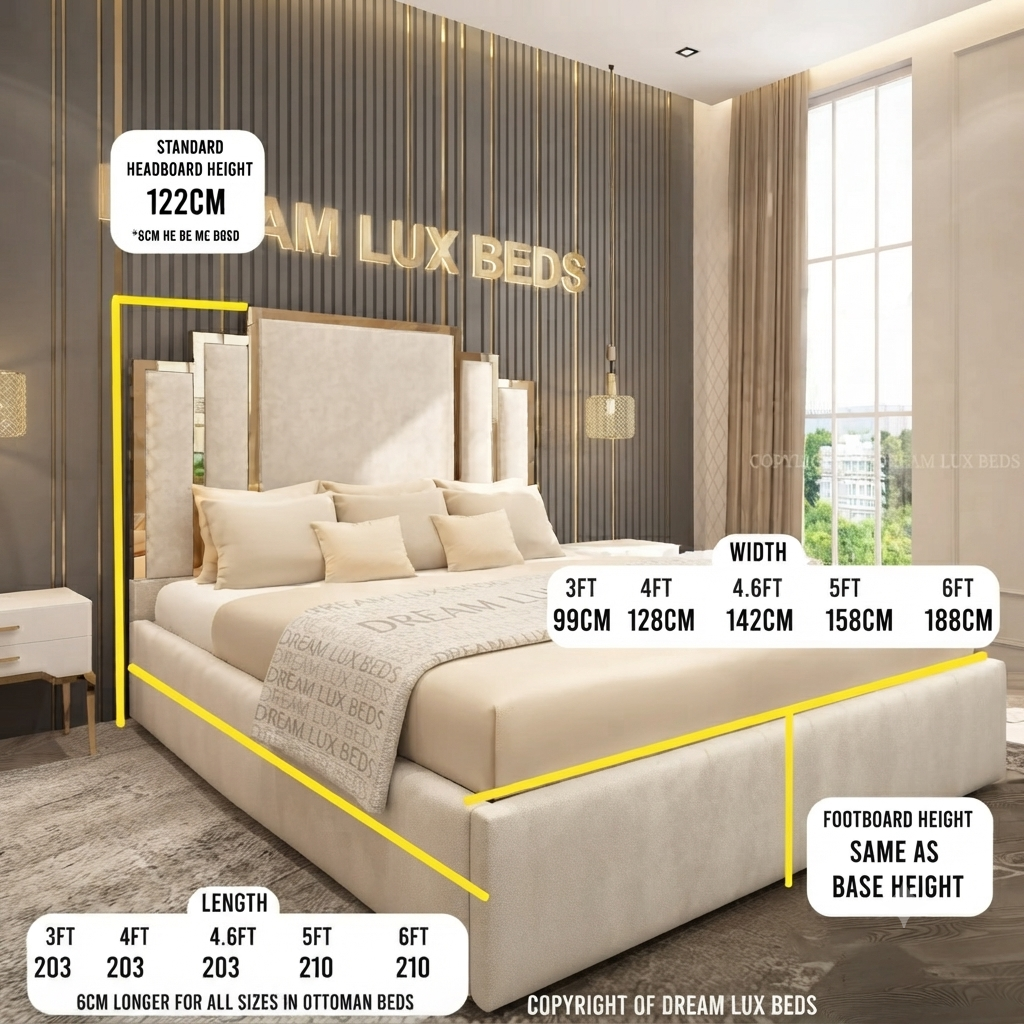 2026 Golden Crown Bed with Optional Ottoman Storage - Image 5