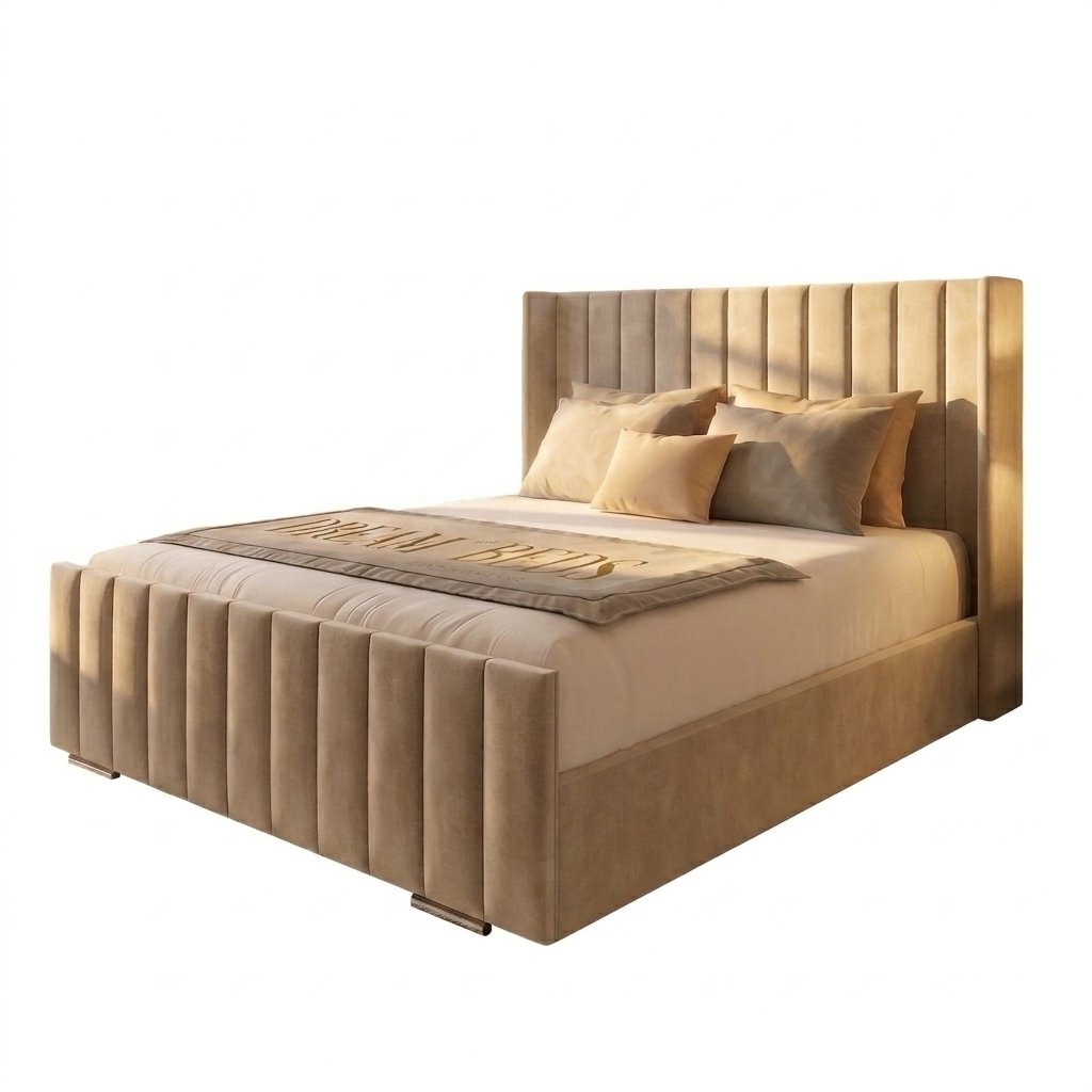 2026 Milan Wingback Bed with Optional Ottoman Storage - Image 3