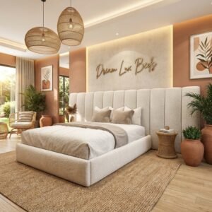 DreamLuxbeds Kensington Wide Headboard Luxury Bed Frame (3-Piece Headboard) — 2026 Collection