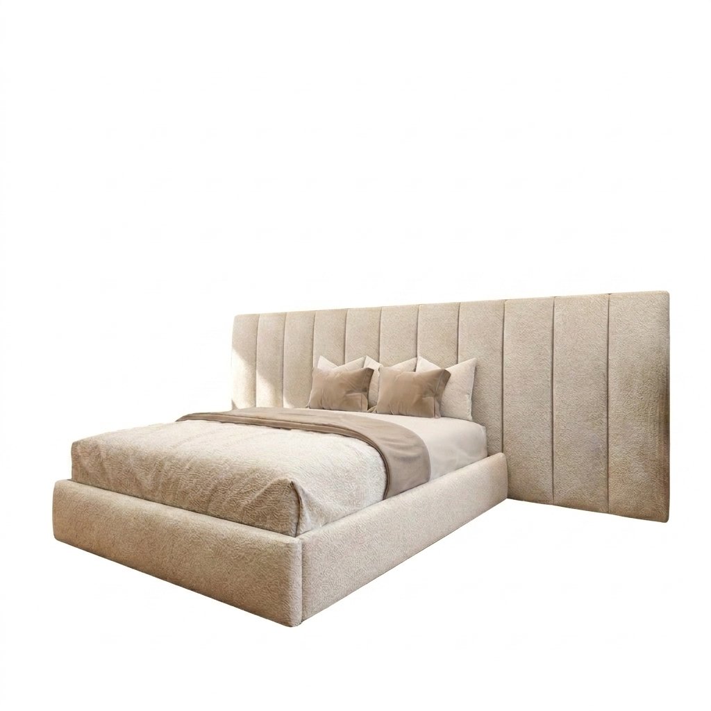 DreamLuxbeds Kensington Wide Headboard Luxury Bed Frame (3-Piece Headboard) — 2026 Collection - Image 3
