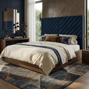 Silverleaf Bed with High Headboard (2-Piece Headboard) — DreamLuxbeds 2026 Collection