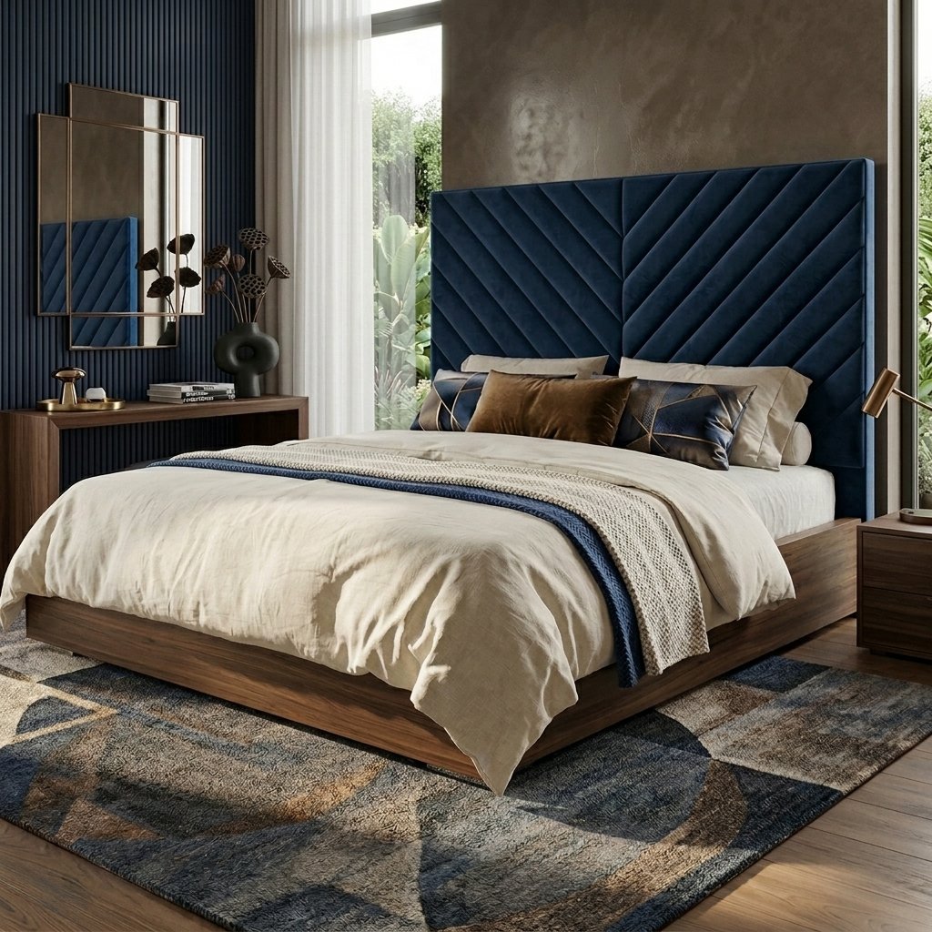Silverleaf Bed with High Headboard (2-Piece Headboard) — DreamLuxbeds 2026 Collection