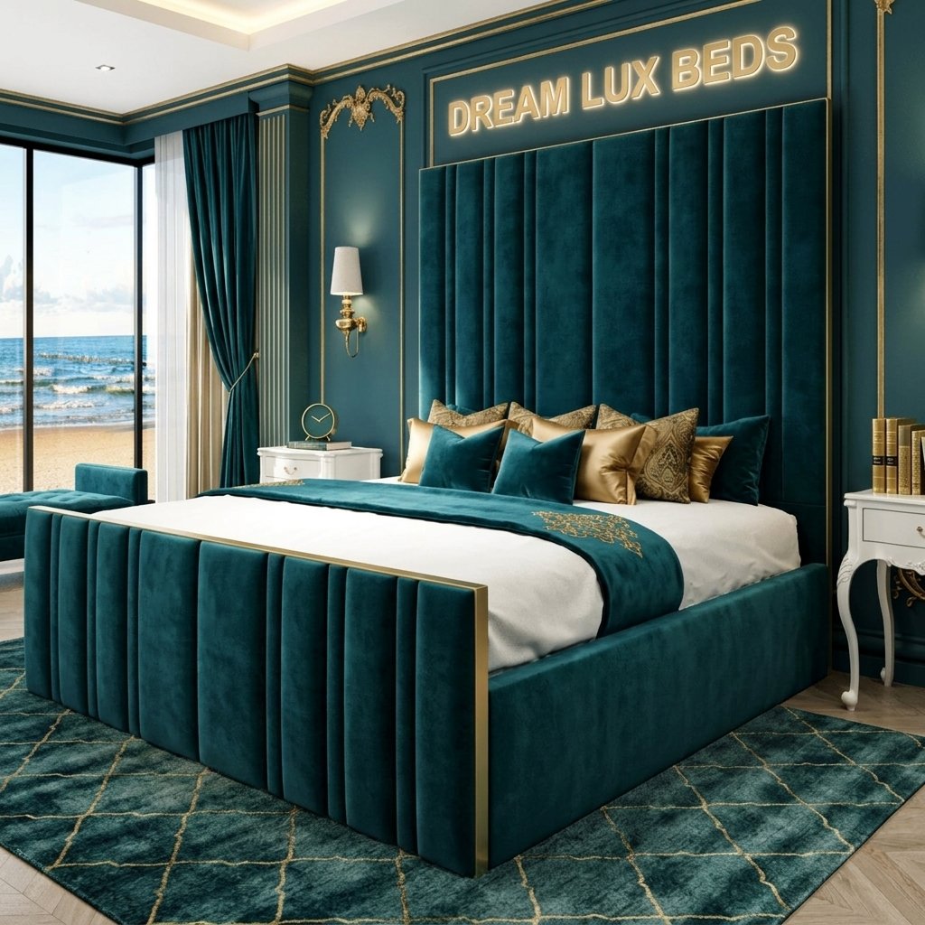 DreamLuxbeds Aurora — Tall Headboard Bed Frame (2 Piece Headboard)