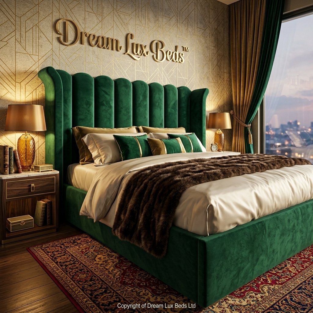 Tulip Wingback Art Deco Bed | DreamLuxbeds
