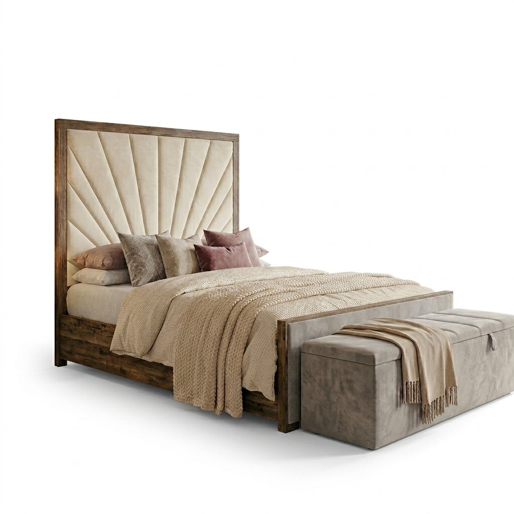 Sunrise Bed with Black Fabric Edging | DreamLuxbeds - Image 3