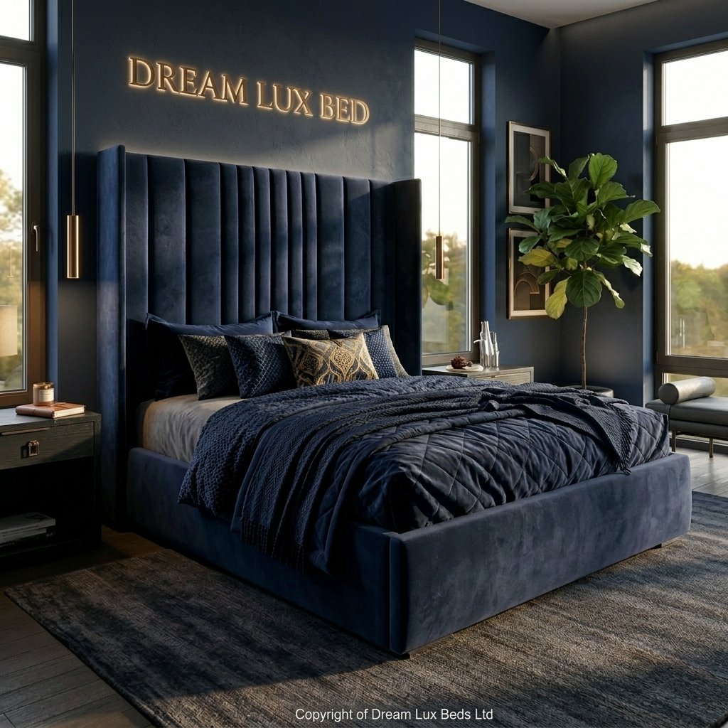 Chicago Heights High Headboard Bed Frame (2-Piece Headboard) | DreamLuxbeds