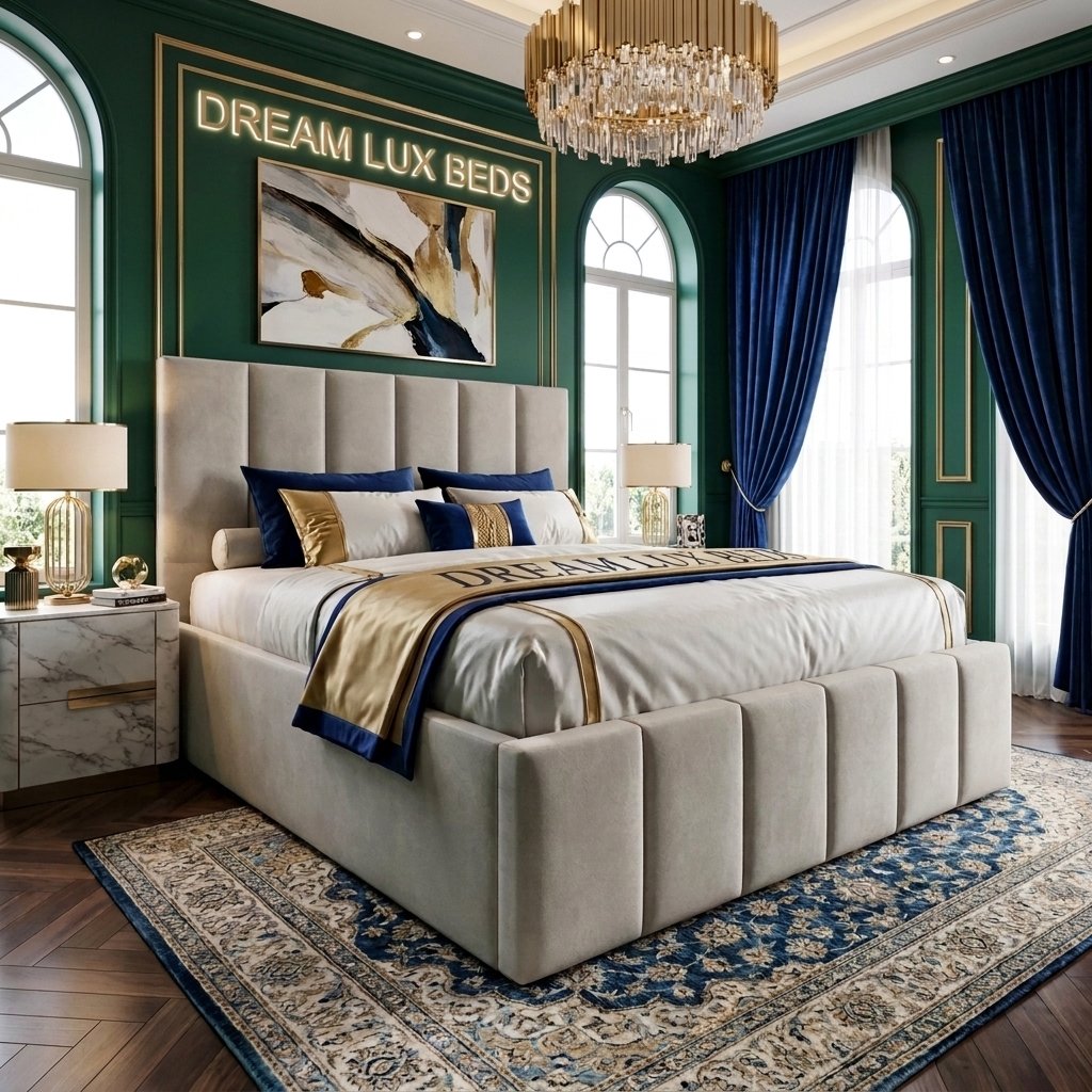 Athena High Headboard Bed Frame (2-Piece Headboard) | DreamLuxbeds