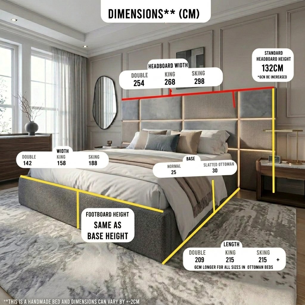 2026 The Duke – Luxury Hotel Style Wide 3-Piece Headboard Bed - Image 2