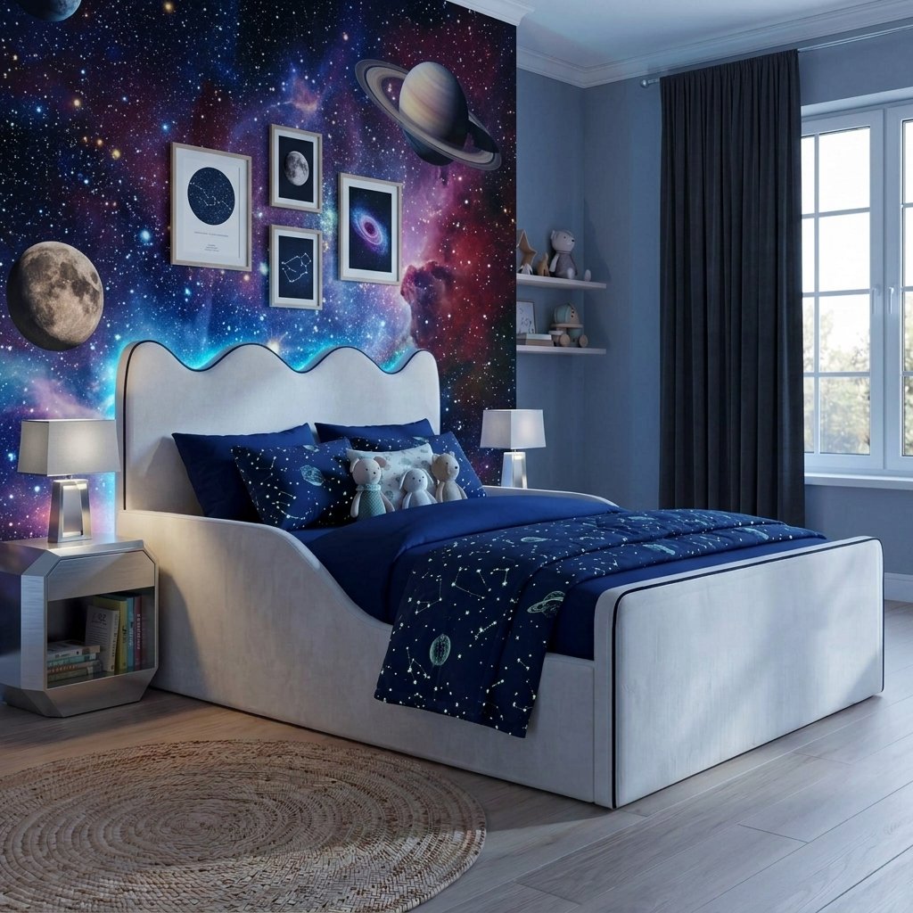 Little Castle Upholstered Kids Bed Frame with Built-in Safety Sides | DreamLuxBeds